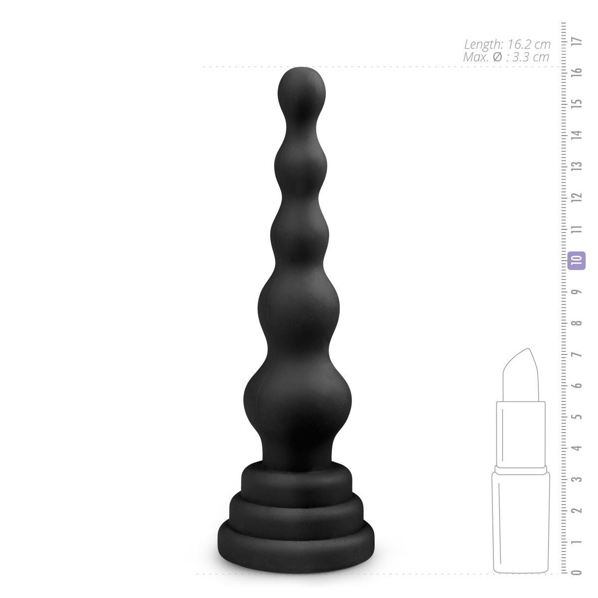 Easytoys Anal Collection - Beaded Cone Zwart (1 stuk)