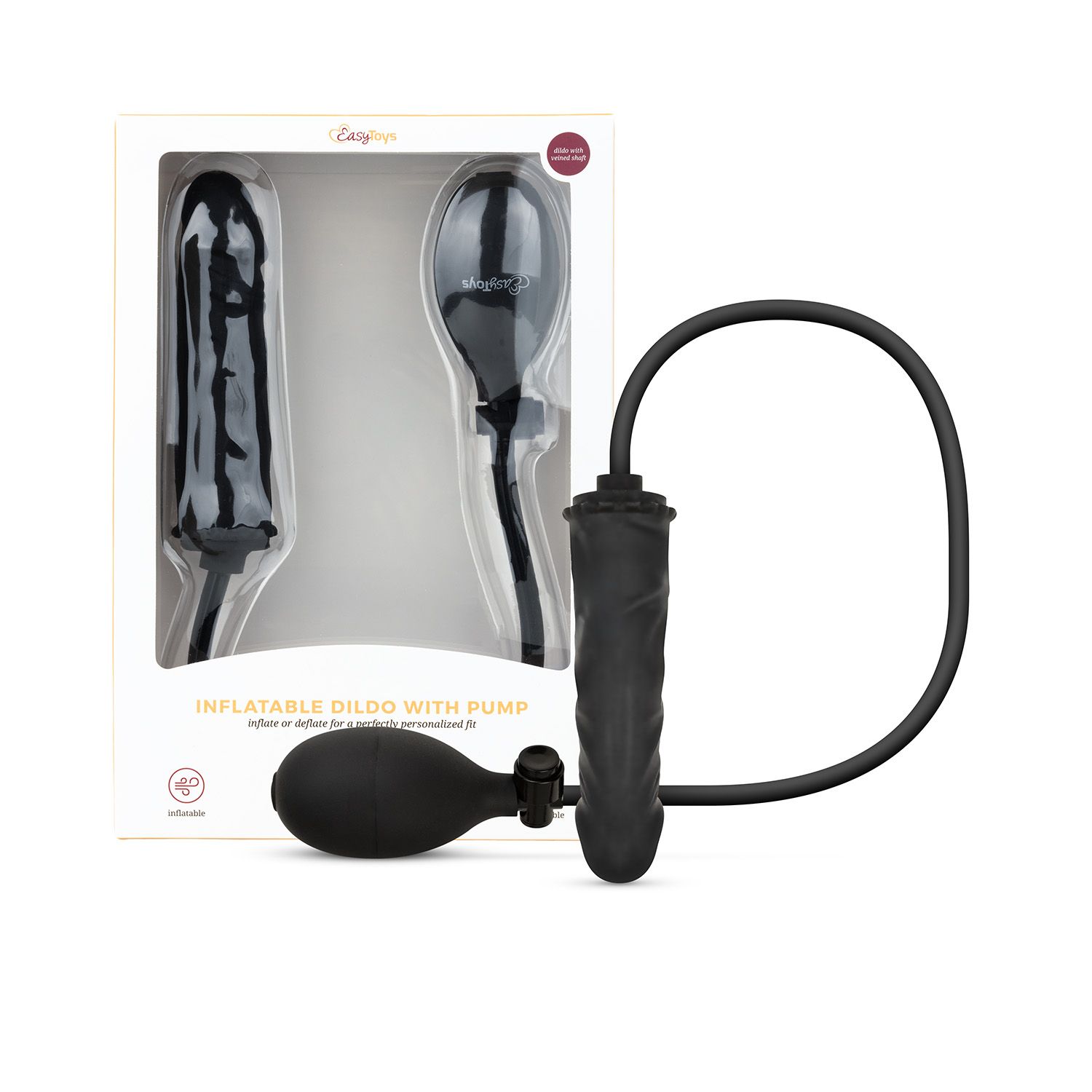 Easytoys Anal Collection - Inflatable Dildo Zwart (1 stuk) - image 4
