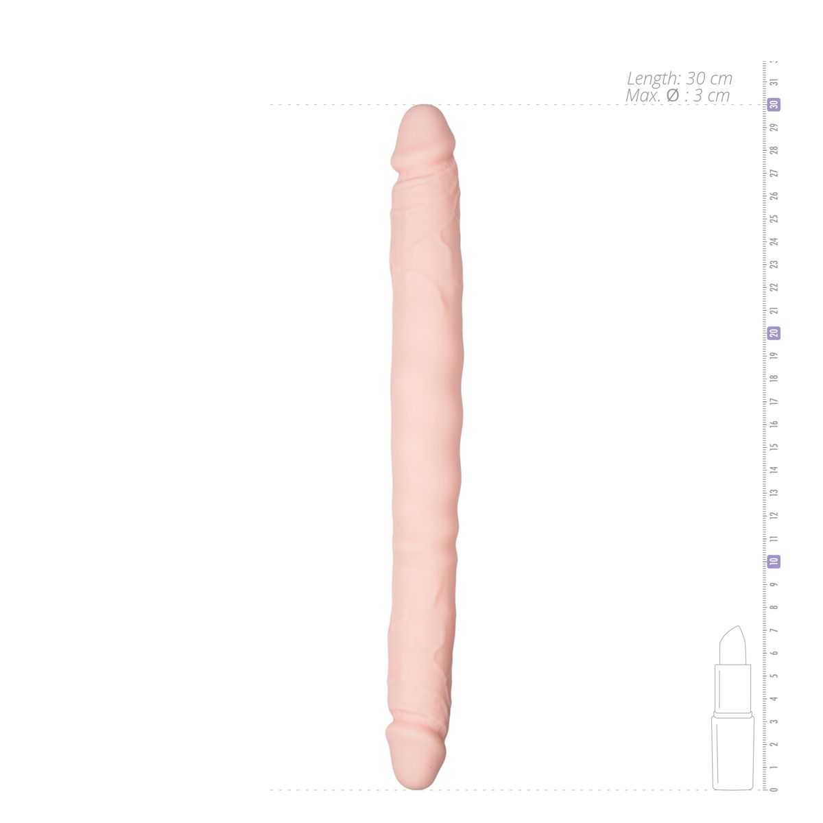 Easytoys Dildo Collection - Silicone Double End Dildo Beige (1 stuk) - image 3