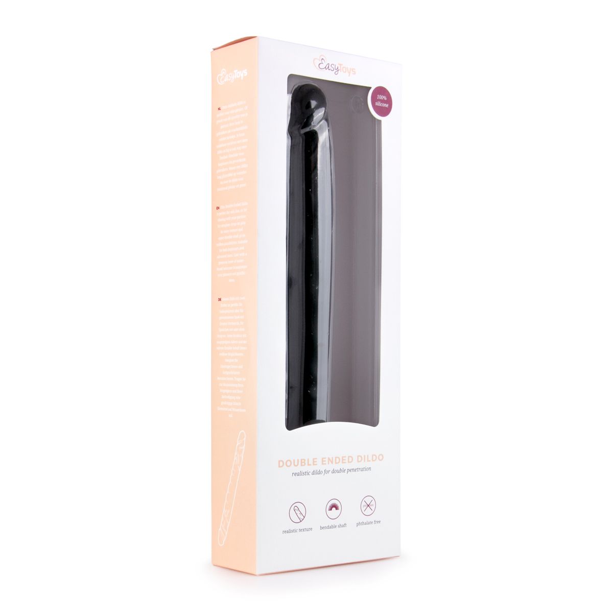 Easytoys Dildo Collection - Silicone Double End Dildo Zwart (1 stuk)