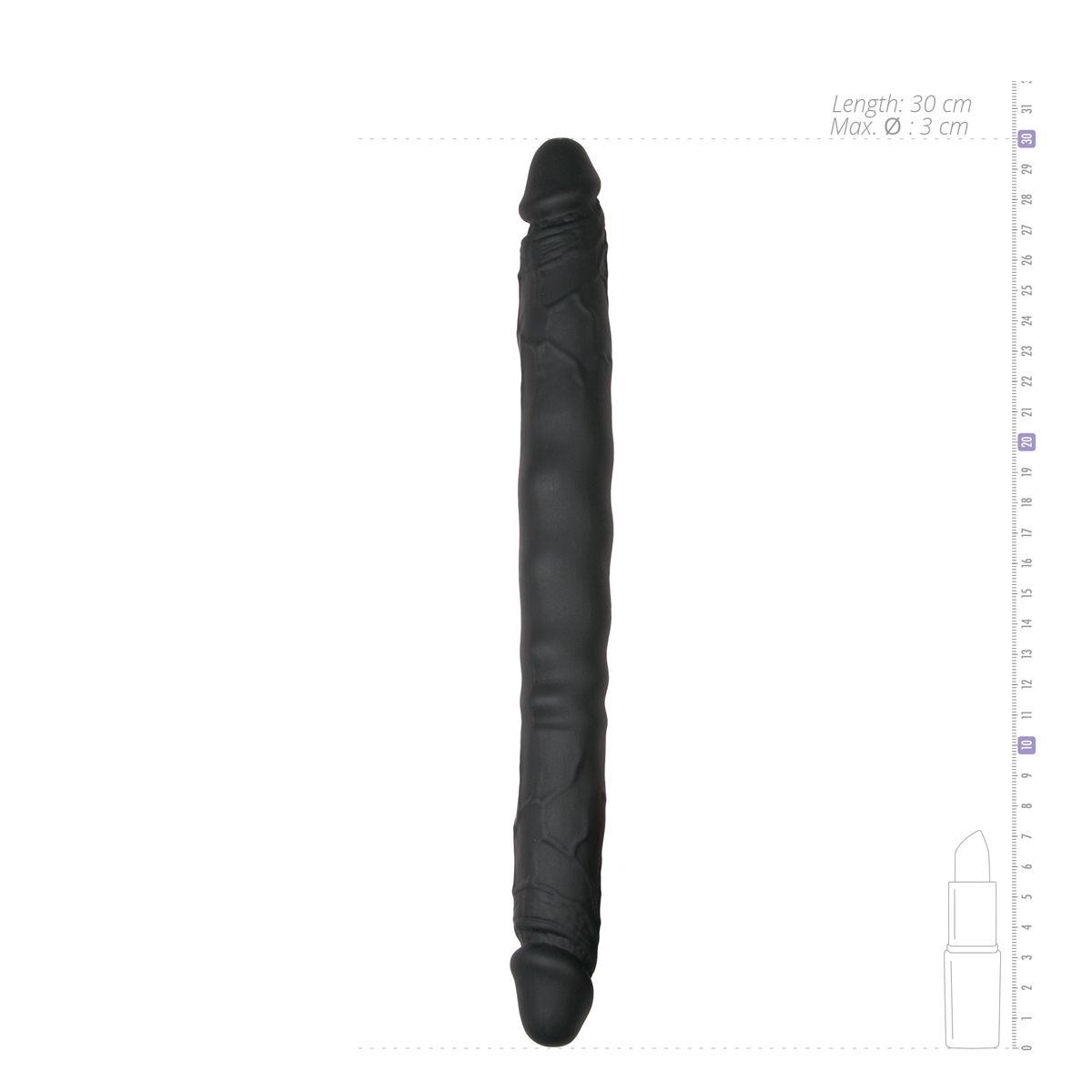Easytoys Dildo Collection - Silicone Double End Dildo Zwart (1 stuk) - image 3