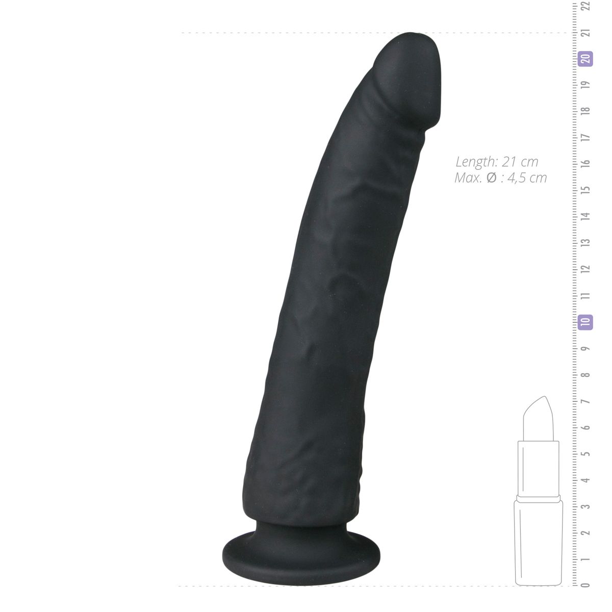 Easytoys Dildo Collection - Suction Cup Dildo Zwart (1 stuk) - image 3