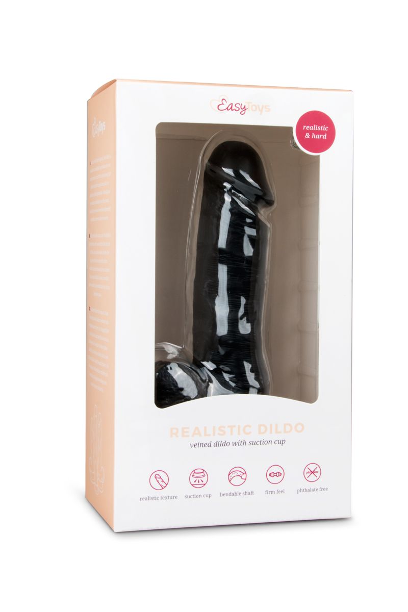 Easytoys Dildo Collection - Realistic Dildo 17.5 cm Zwart (1 stuk)