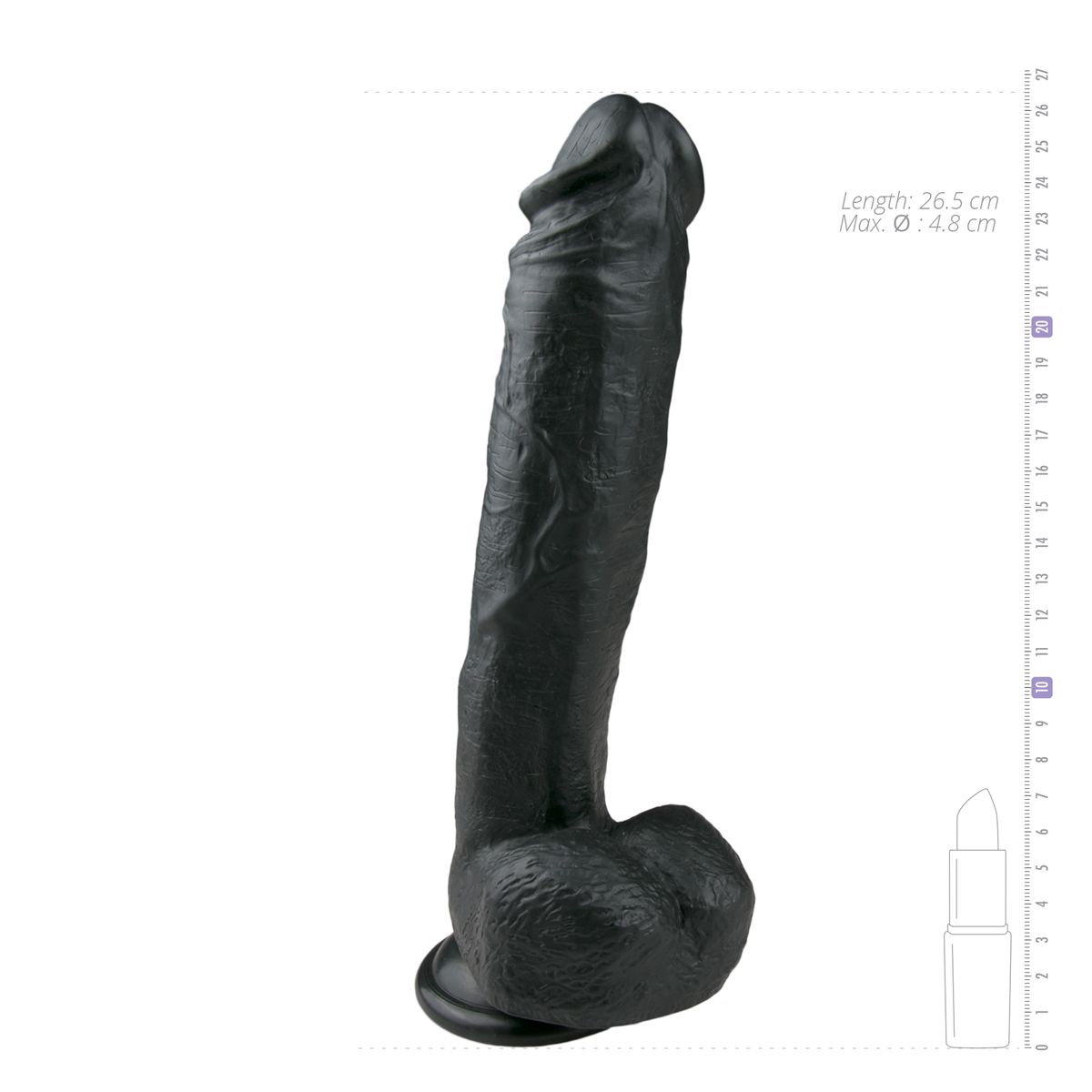 Easytoys Dildo Collection - Realistic Dildo 26.5 cm Zwart (1 stuk) - image 4