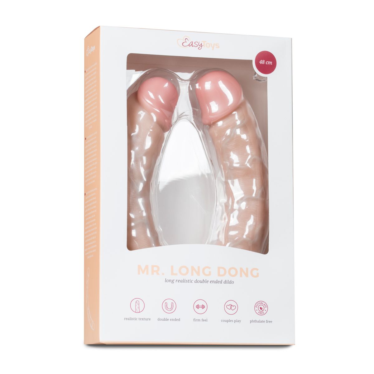 Easytoys Dildo Collection - Double Dildo 50 cm Beige (1 stuk)