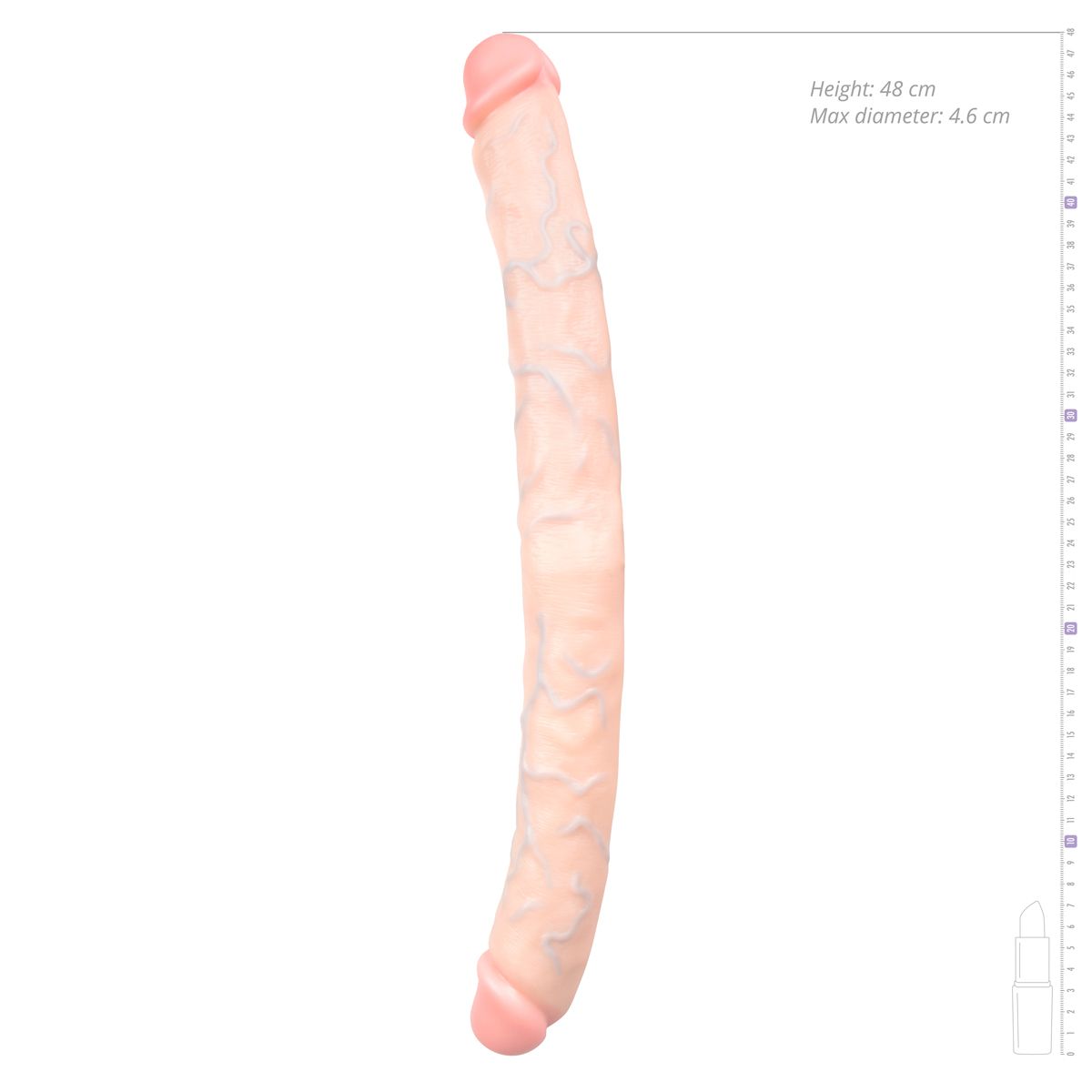 Easytoys Dildo Collection - Double Dildo 50 cm Beige (1 stuk) - image 4