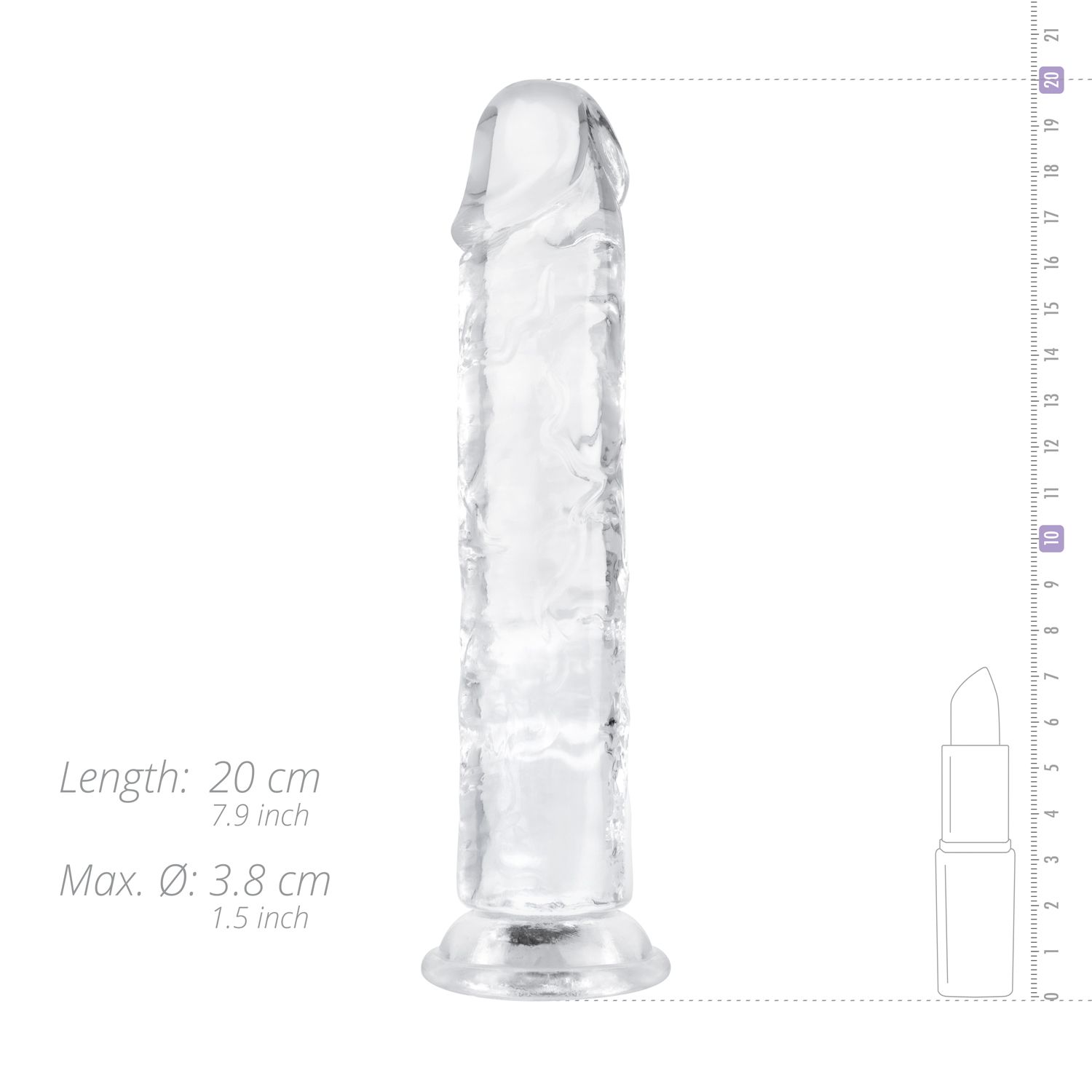 Easytoys Dildo Collection - Jelly Dildo without Balls 18 cm Transparant (1 stuk) - image 8