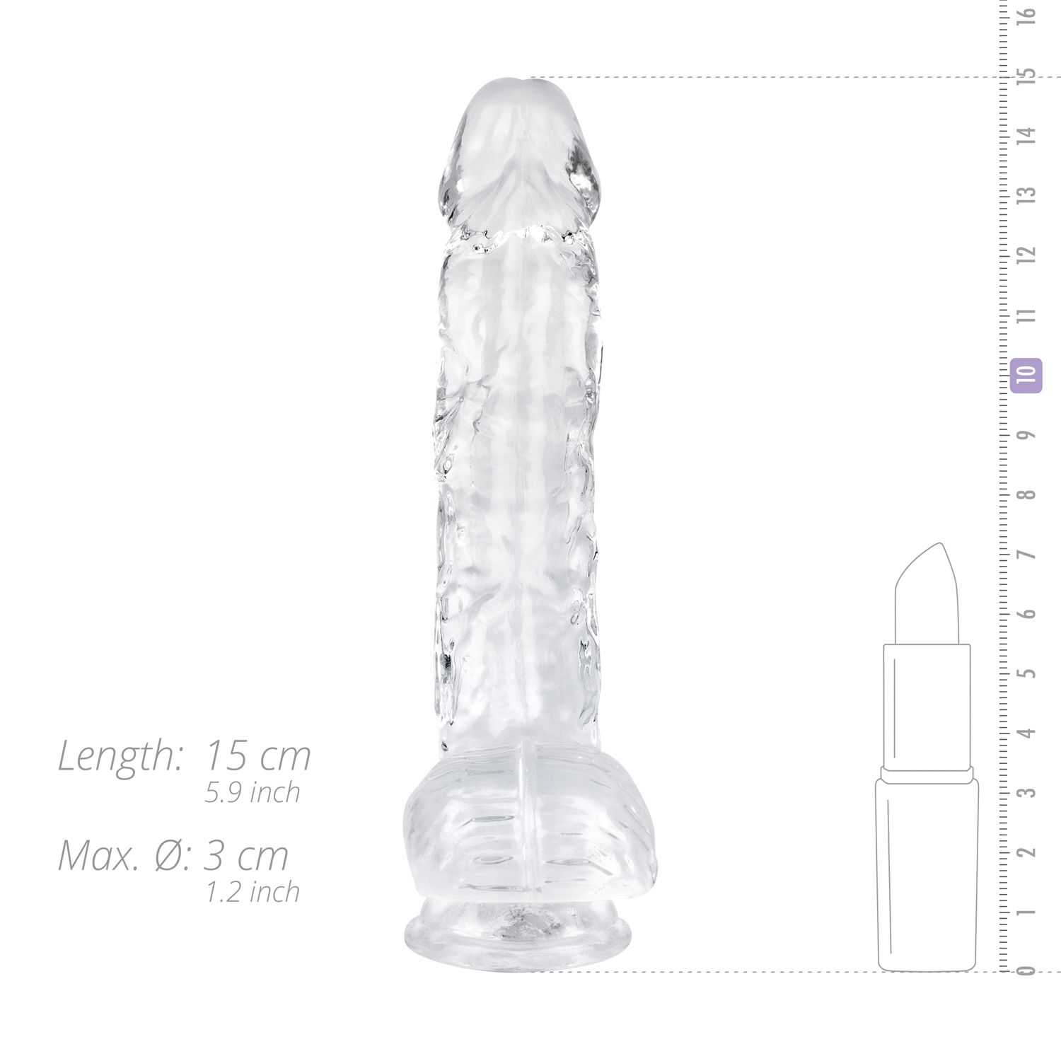 Easytoys Dildo Collection - Jelly Dildo with Balls 13.5 cm Transparant (1 stuk) - image 7