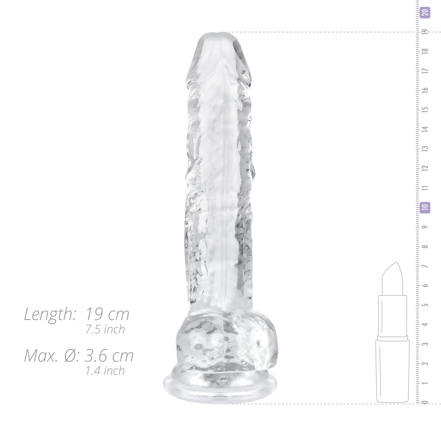 Easytoys Dildo Collection - Jelly Dildo with Balls 17 cm Transparant (1 stuk) - image 7