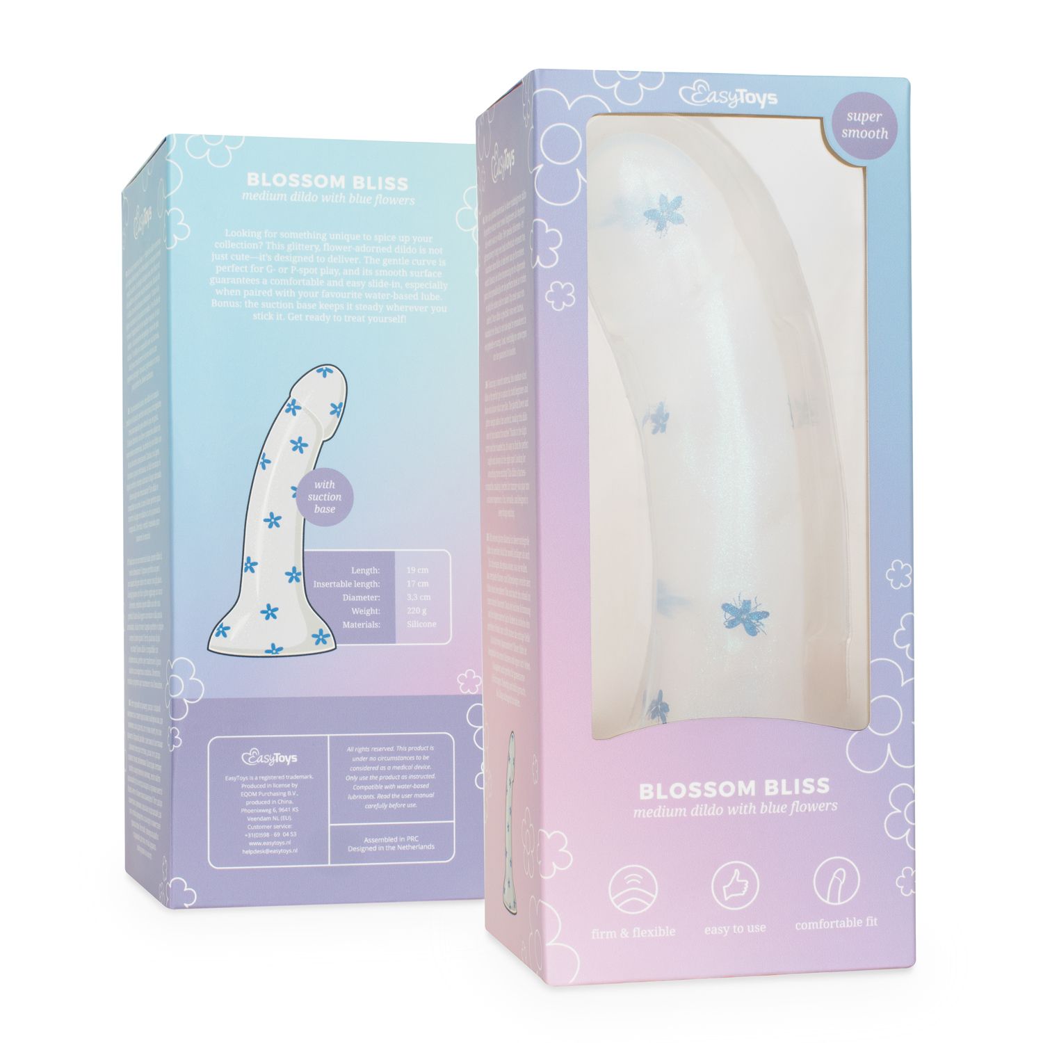 EasyToys Dildo Collection - Blossom Bliss Dildo Medium Blauw (1 stuk) - image 6