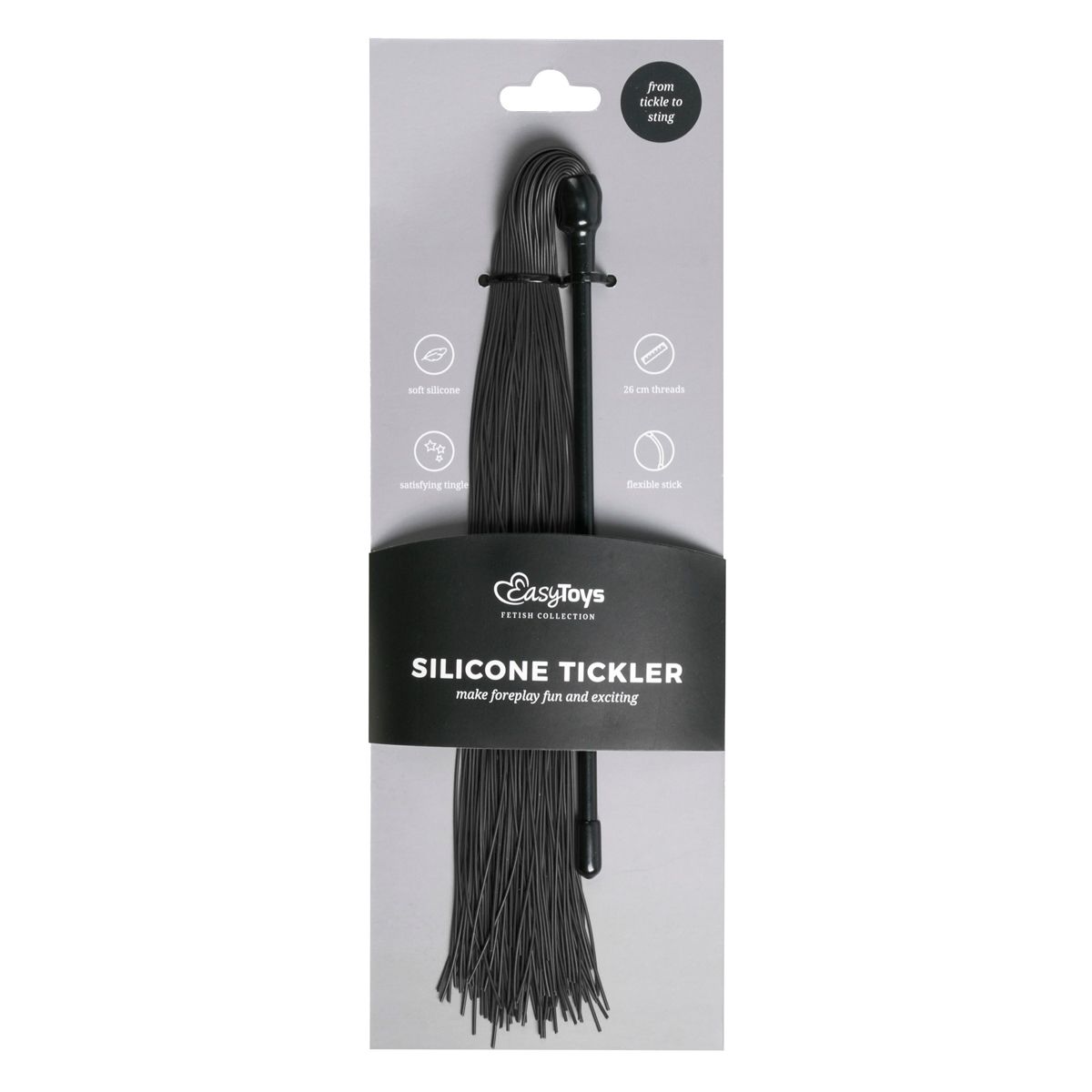 Easytoys Fetish Collection - Silicone Tickler Zwart (1 stuk)