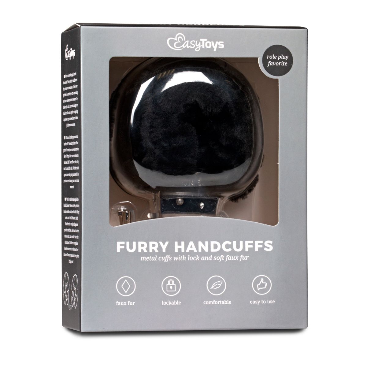Easytoys Fetish Collection - Furry Handcuffs Zwart (1 stuk)