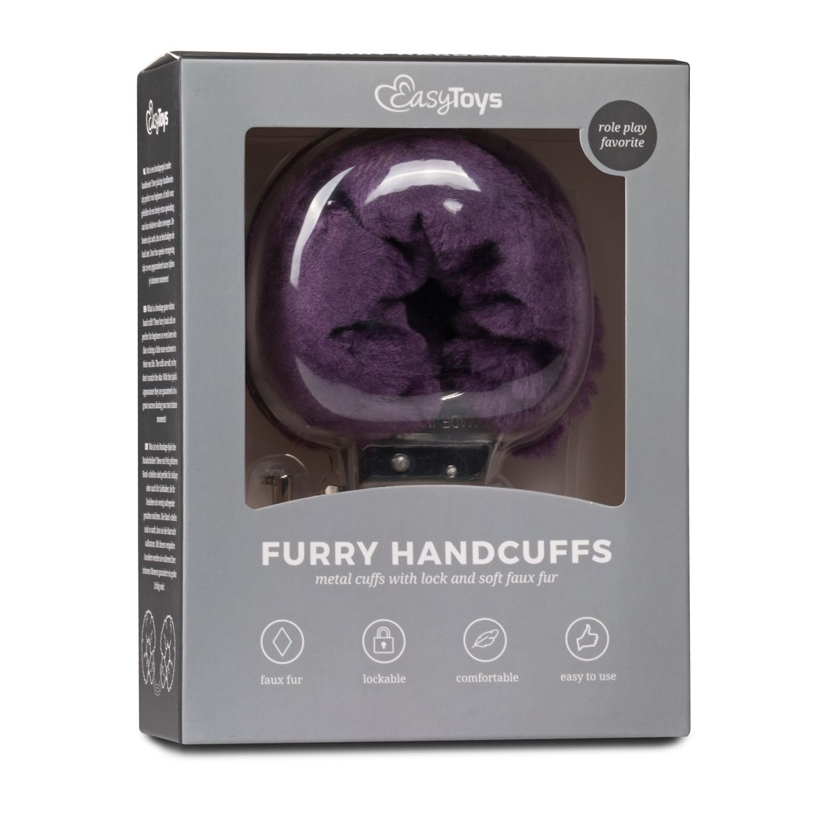 Easytoys Fetish Collection - Furry Handcuffs Paars (1 stuk)
