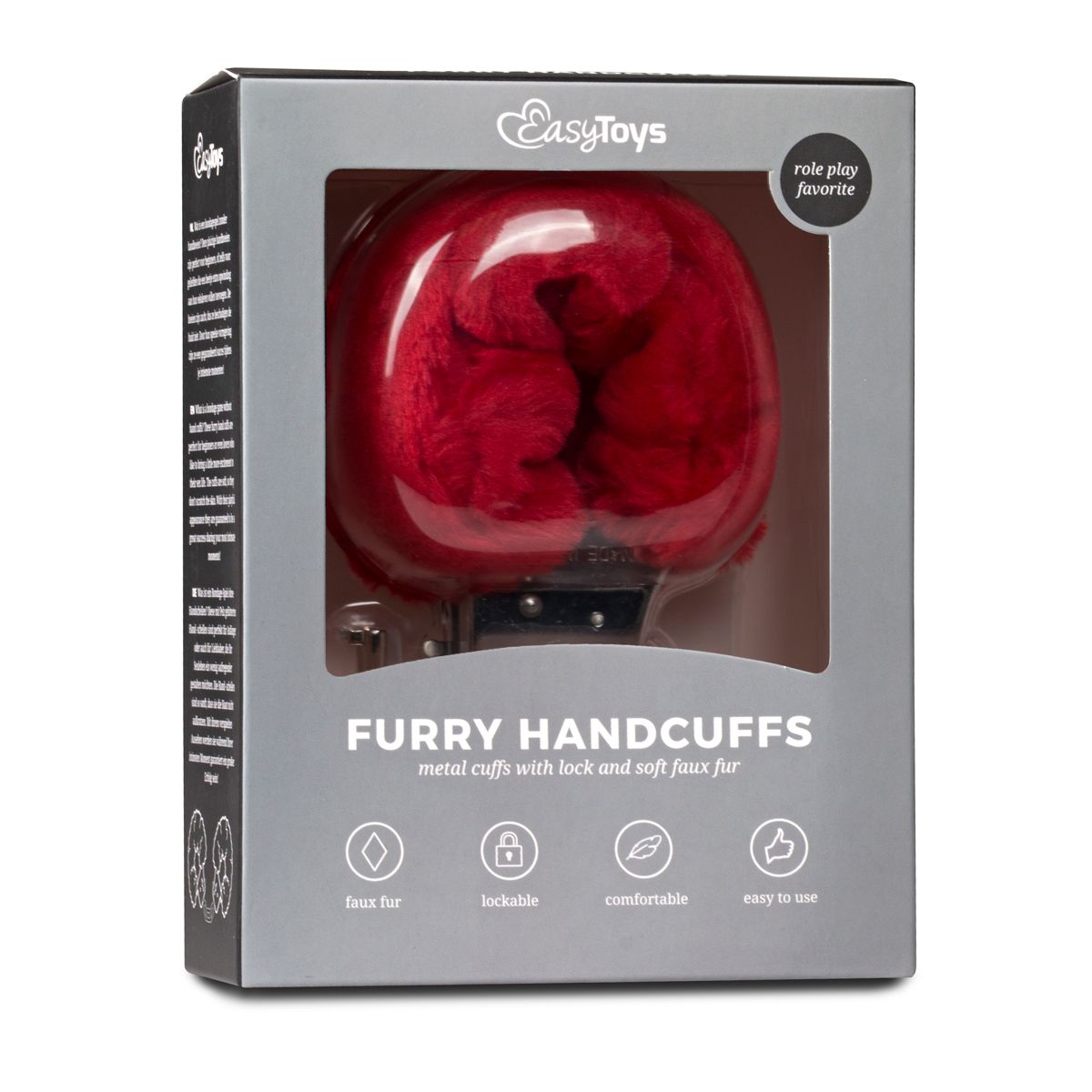 Easytoys Fetish Collection - Furry Handcuffs Rood (1 stuk)