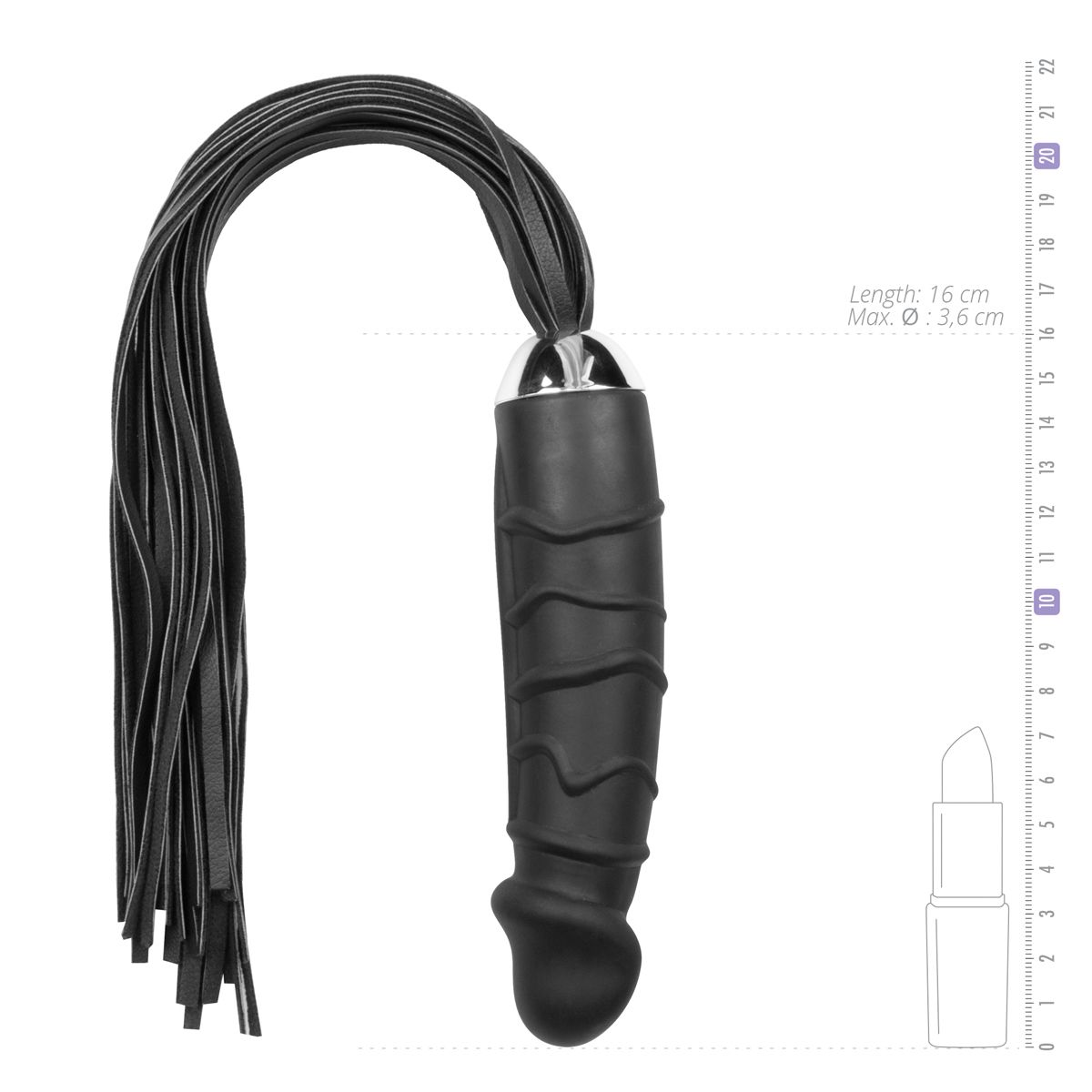 Easytoys Fetish Collection - Flogger Dildo Zwart (1 stuk) - image 4