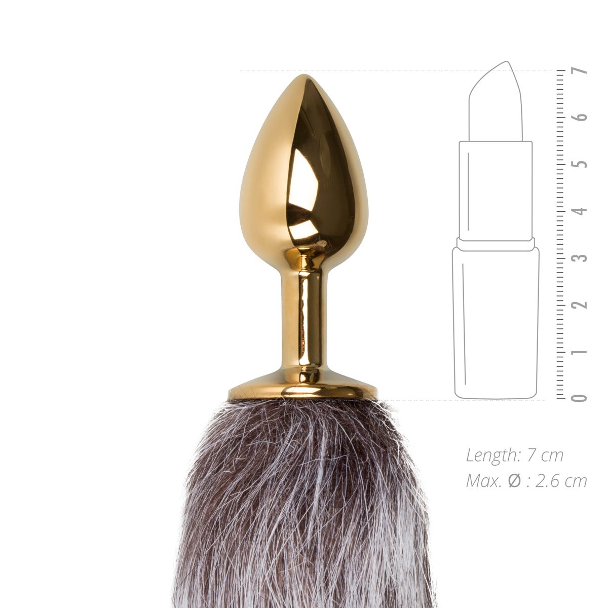 Easytoys Fetish Collection - Silver Fox Tail Plug S Goud (1 stuk) - image 2