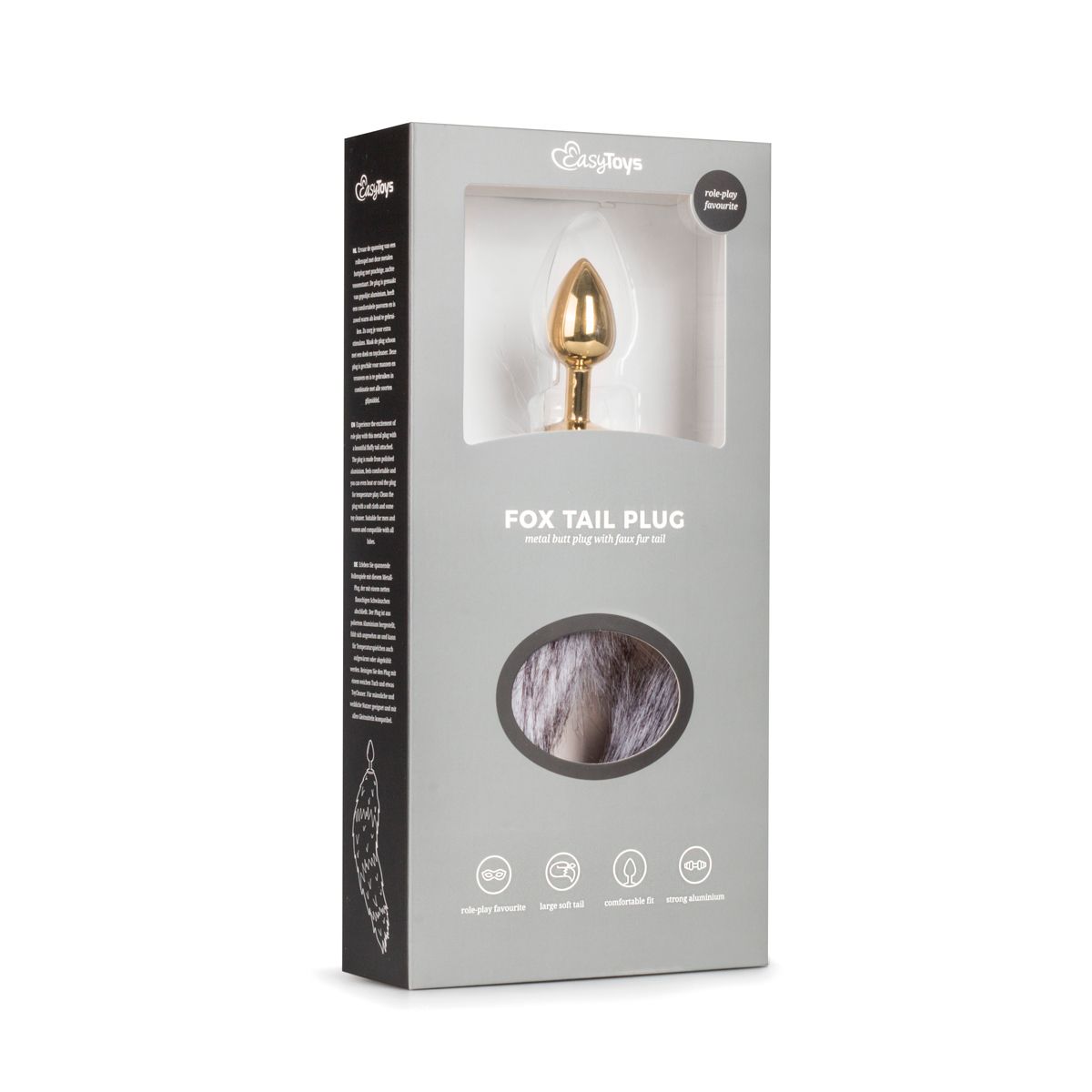 Easytoys Fetish Collection - Silver Fox Tail Plug S Goud (1 stuk) - image 4