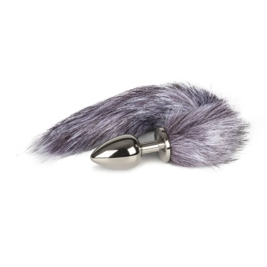Easytoys Fetish Collection - Silver Fox Tail Plug L Zilver (1 stuk)
