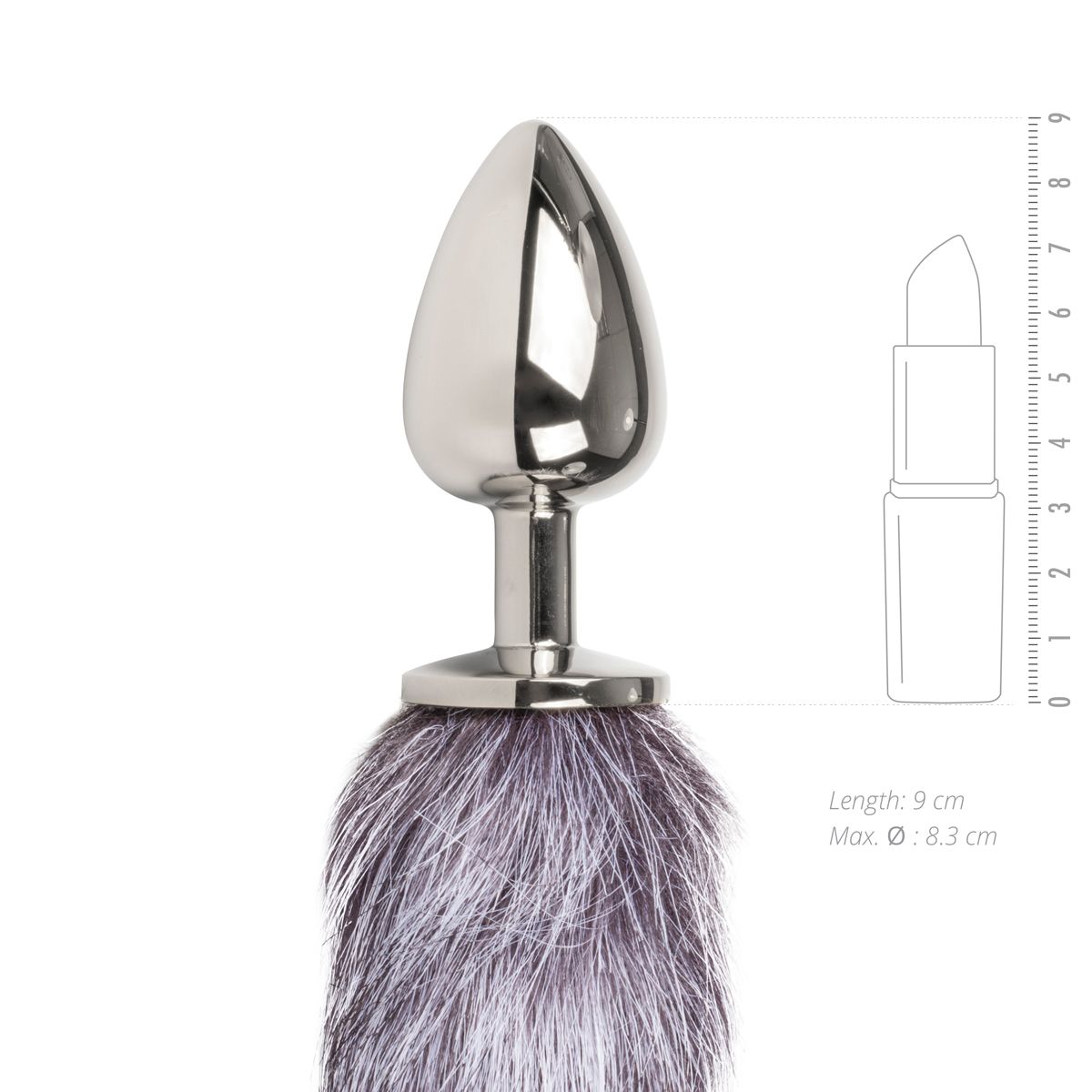 Easytoys Fetish Collection - Silver Fox Tail Plug L Zilver (1 stuk) - image 2