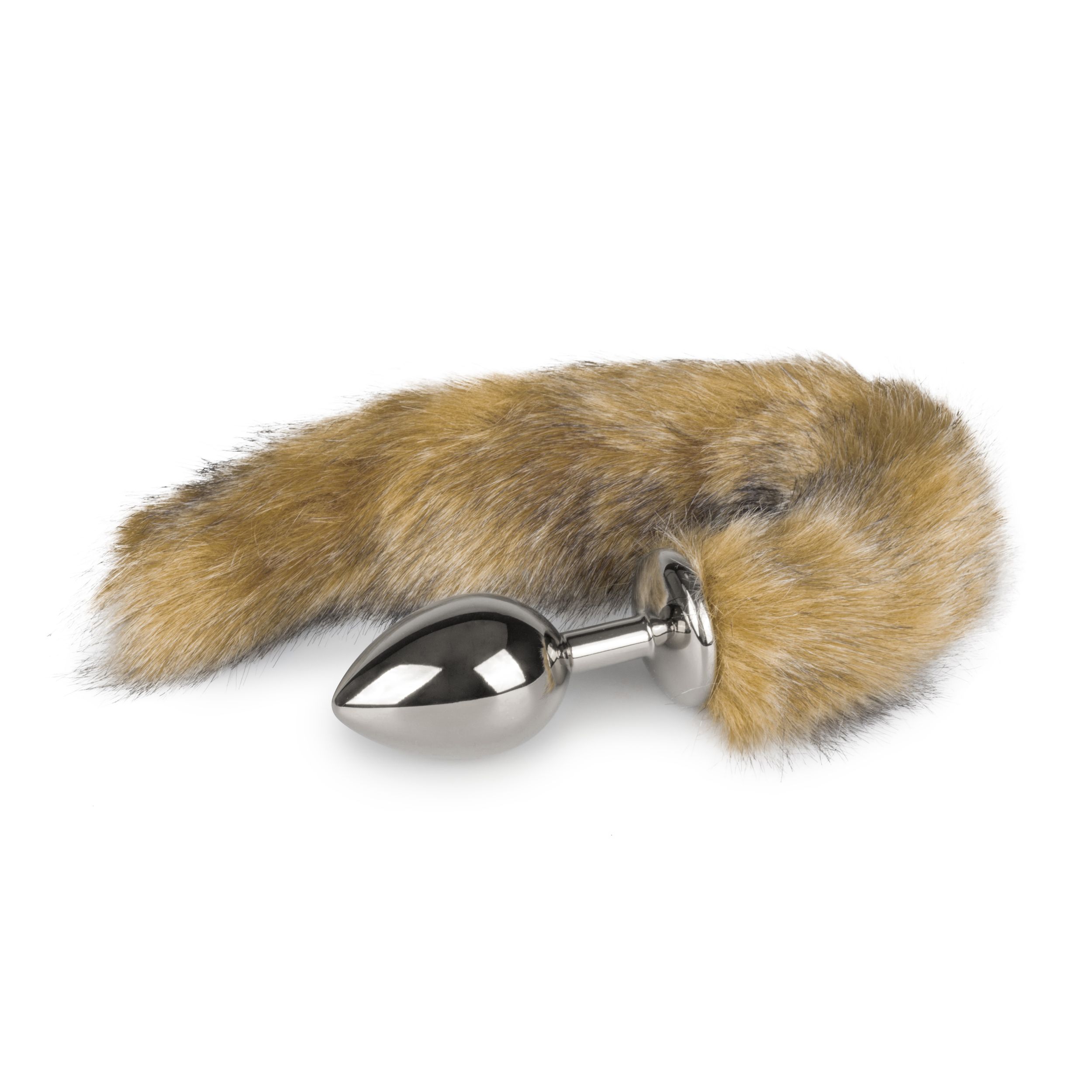 Easytoys Fetish Collection - Brown Fox Tail Plug M Zilver (1 stuk)