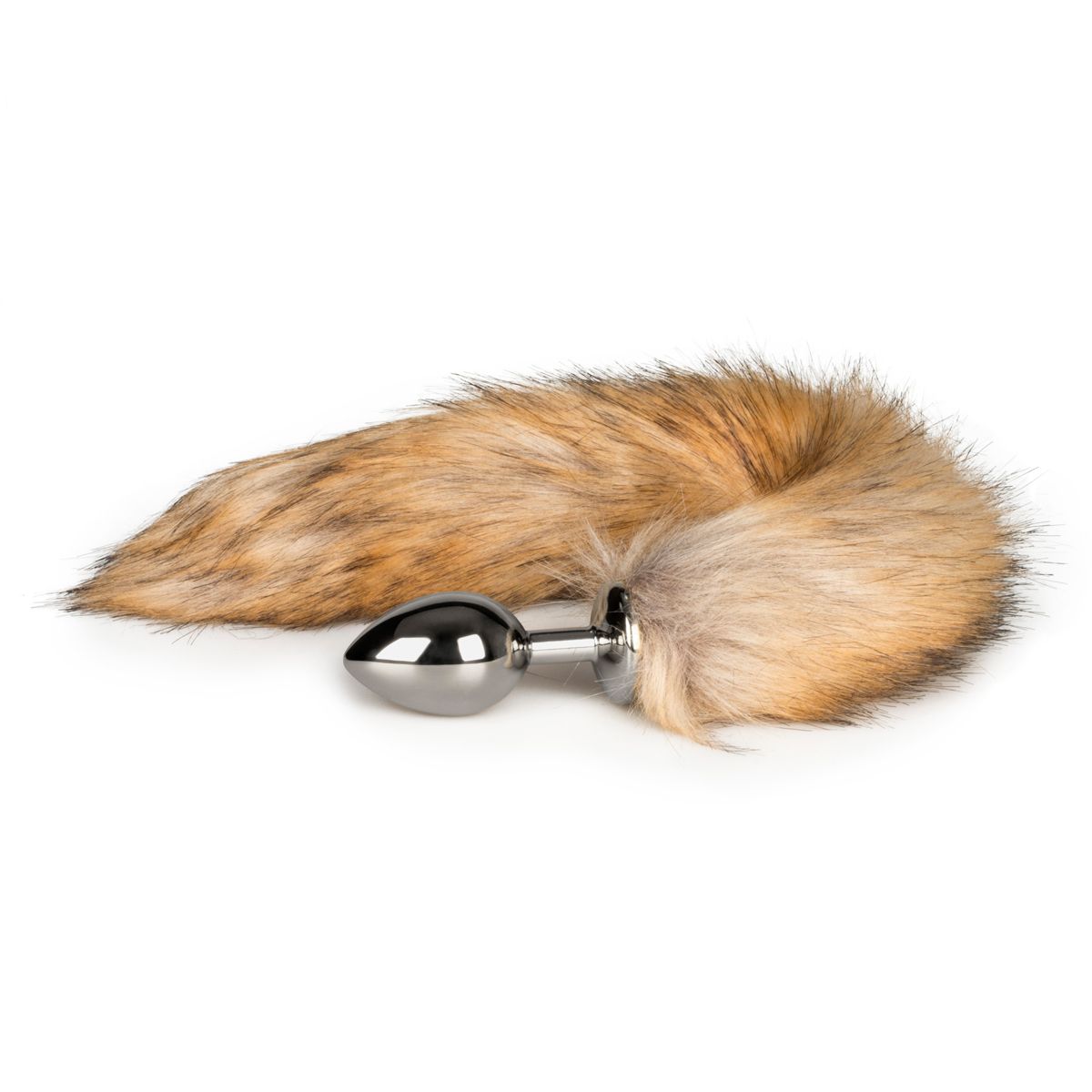 Easytoys Fetish Collection - Beige Fox Tail Plug M Zilver (1 stuk)