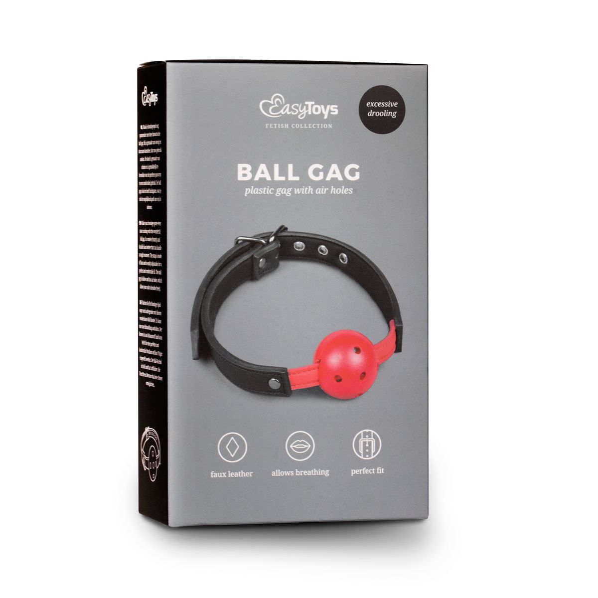 Easytoys Fetish Collection - Ball Gag with PVC Ball Rood (1 stuk)