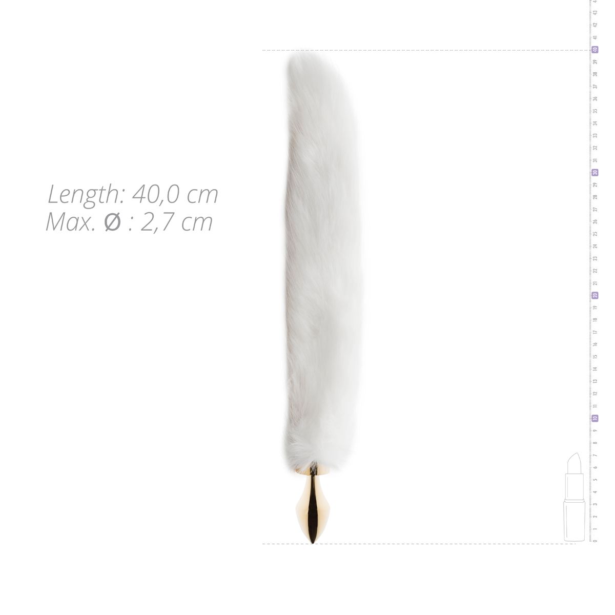 Easytoys Fetish Collection - Snow Fox Tail Plug S Goud (1 stuk) - image 2