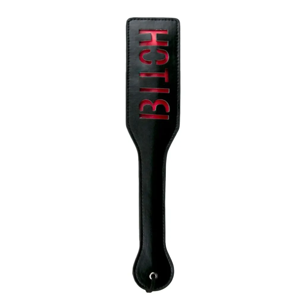 Easytoys Fetish Collection - Leather Paddle Bitch Zwart (1 stuk)