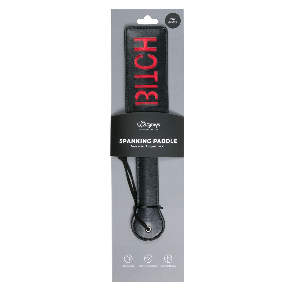 Easytoys Fetish Collection - Leather Paddle Bitch Zwart (1 stuk)