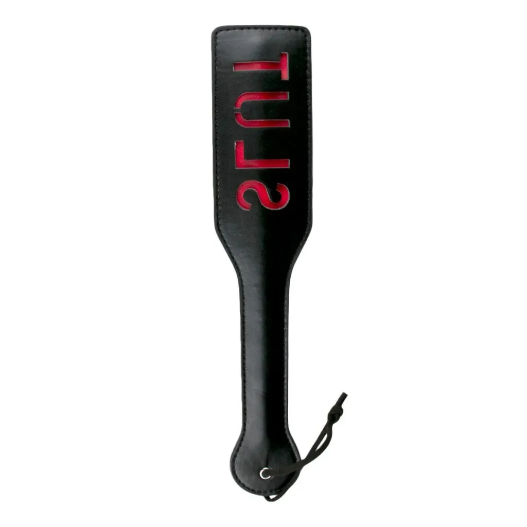 Easytoys Fetish Collection - Leather Paddle Slut Zwart (1 stuk)