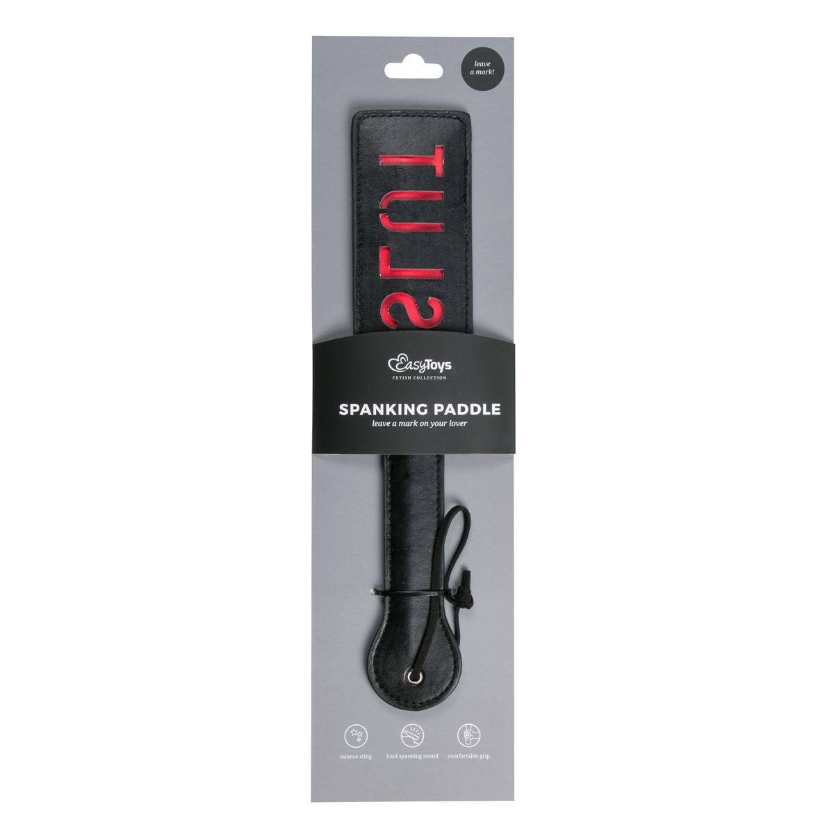 Easytoys Fetish Collection - Leather Paddle Slut Zwart (1 stuk)
