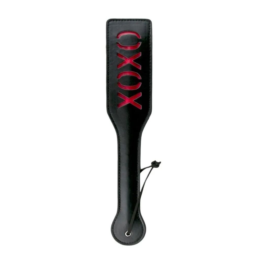 Easytoys Fetish Collection - Leather Paddle XOXO Zwart (1 stuk)