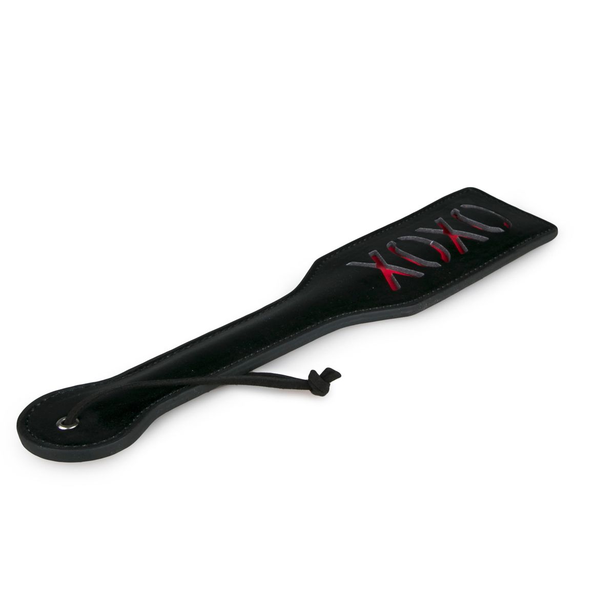 Easytoys Fetish Collection - Leather Paddle XOXO Zwart (1 stuk) - image 2