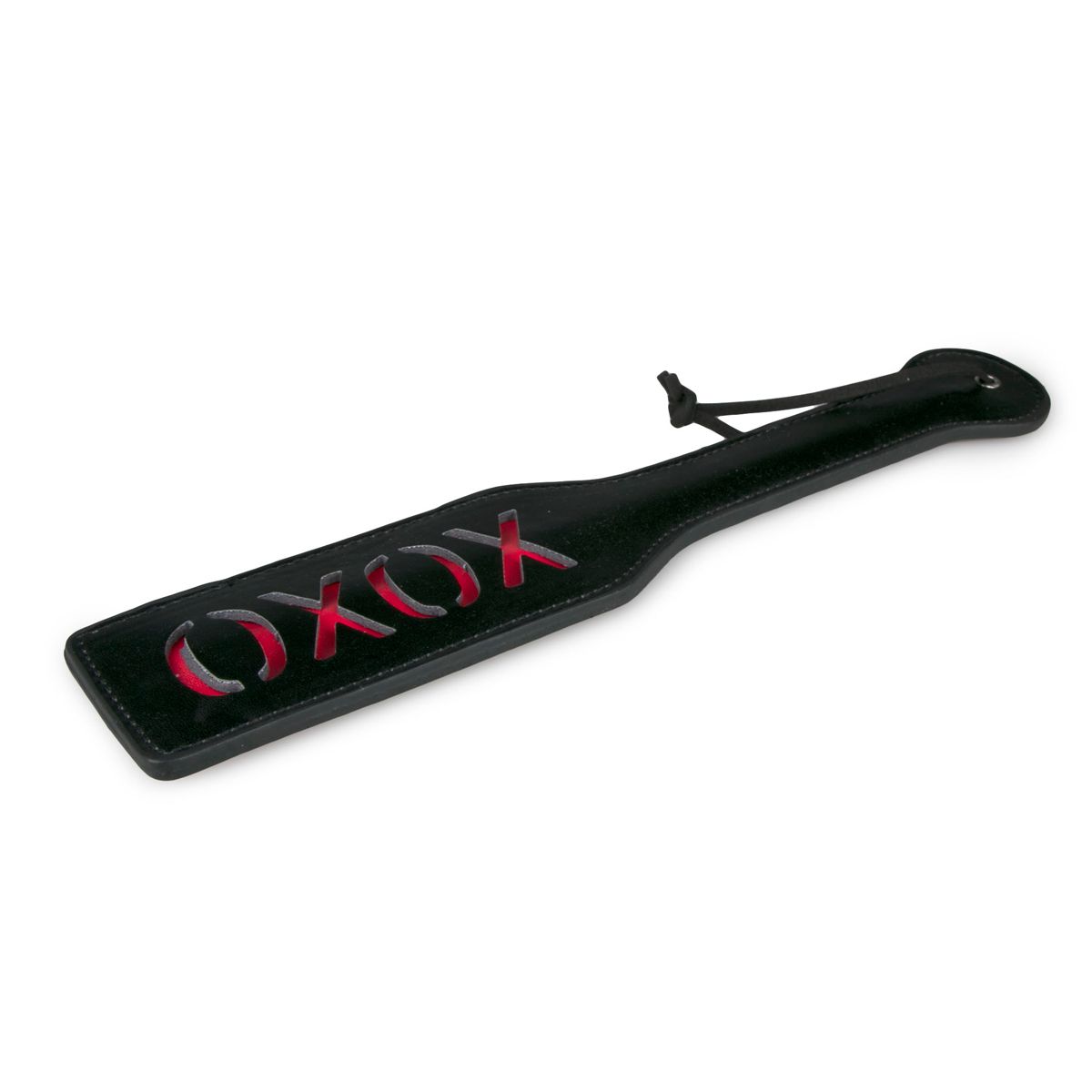 Easytoys Fetish Collection - Leather Paddle XOXO Zwart (1 stuk) - image 3