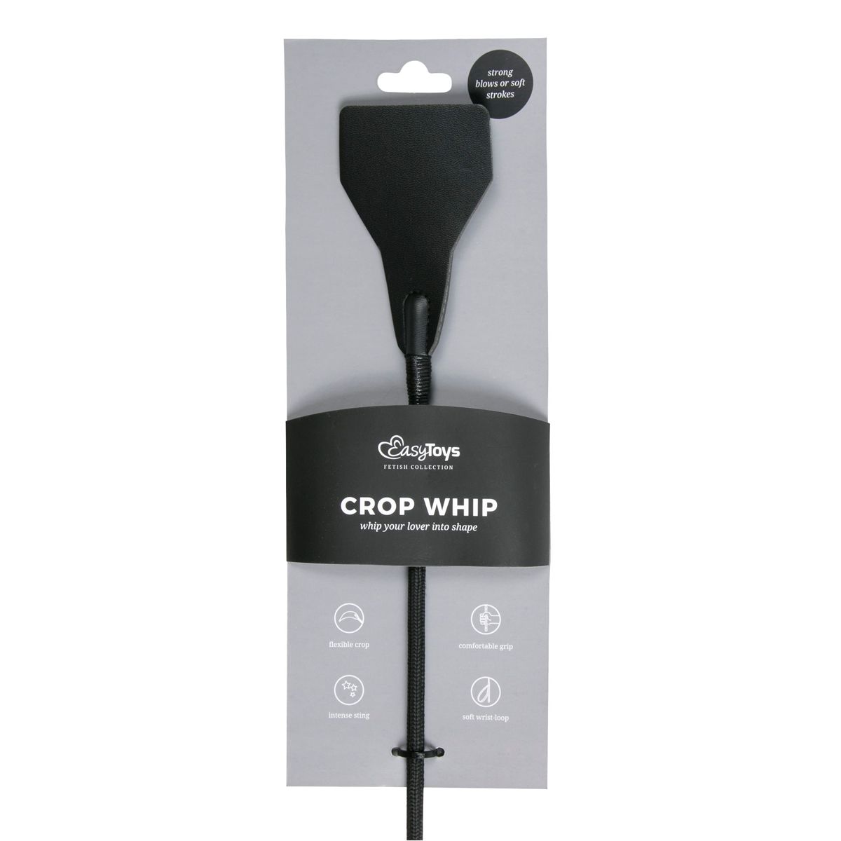 Easytoys Fetish Collection Leahter Black Whip Zwart (1 stuk)