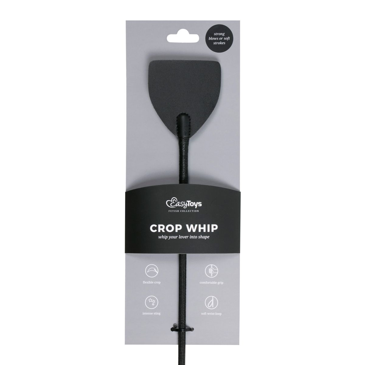 Easytoys Fetish Collection Black Leather Whip Zwart (1 stuk)