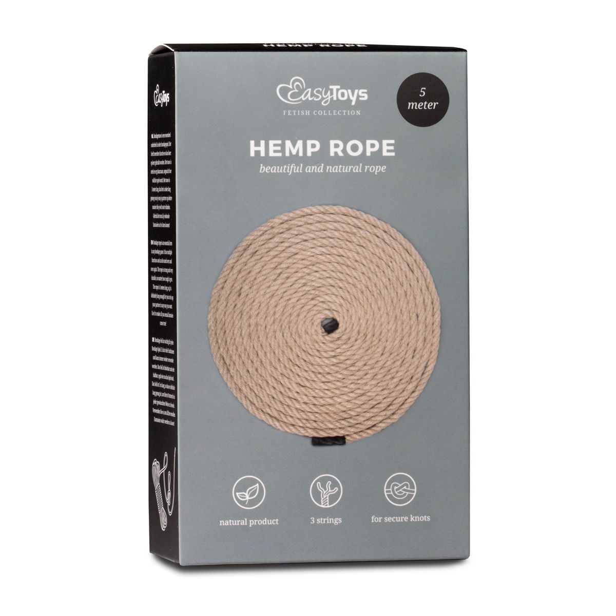 Easytoys Fetish Collection - Hemp Bondage Rope 10 m Bruin (1 stuk)