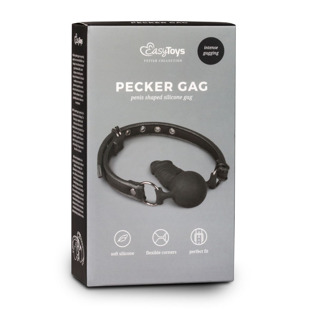 Easytoys Fetish Collection - Ball Gag with Silicone Dong Zwart (1 stuk)