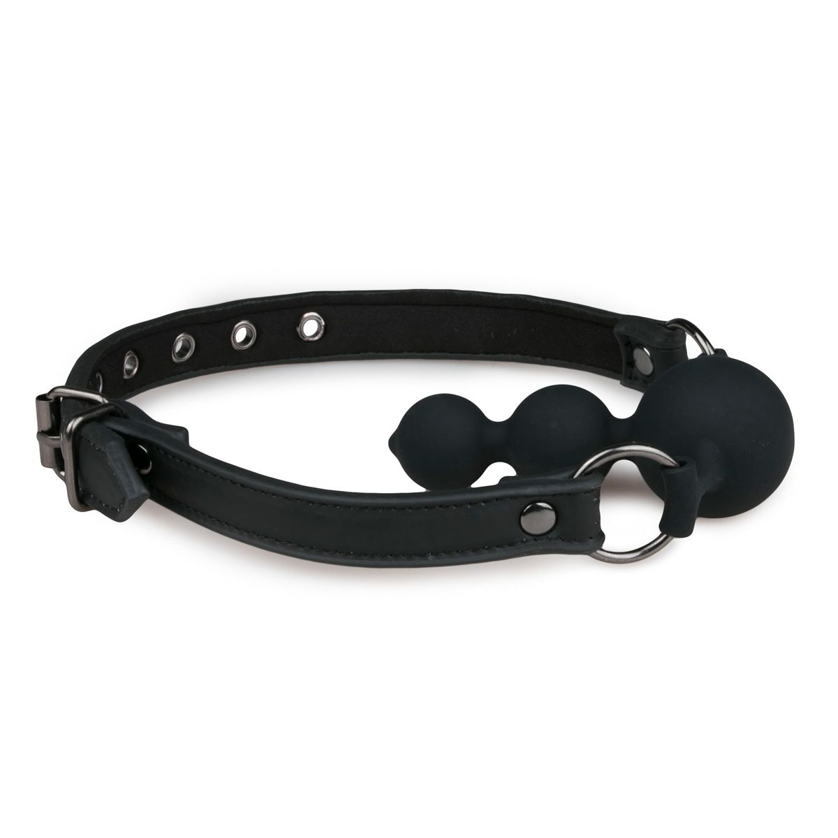 Easytoys Fetish Collection - Ball Gag with Silicone Beads Zwart (1 stuk) - image 2