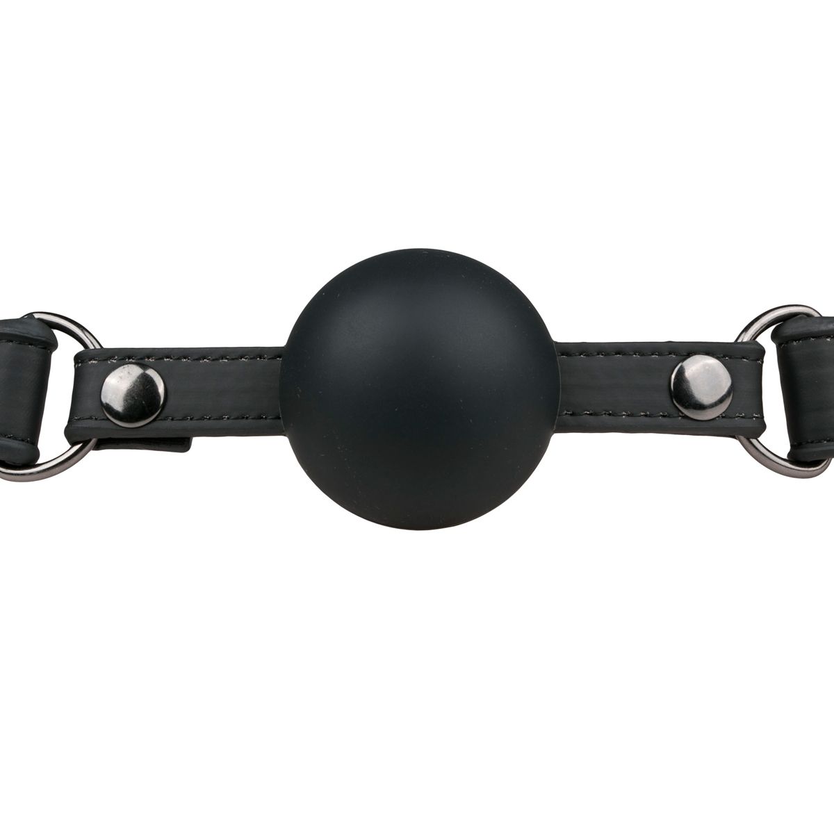 Easytoys Fetish Collection - Ball Gag with Large Silicone Ball Zwart (1 stuk) - image 3