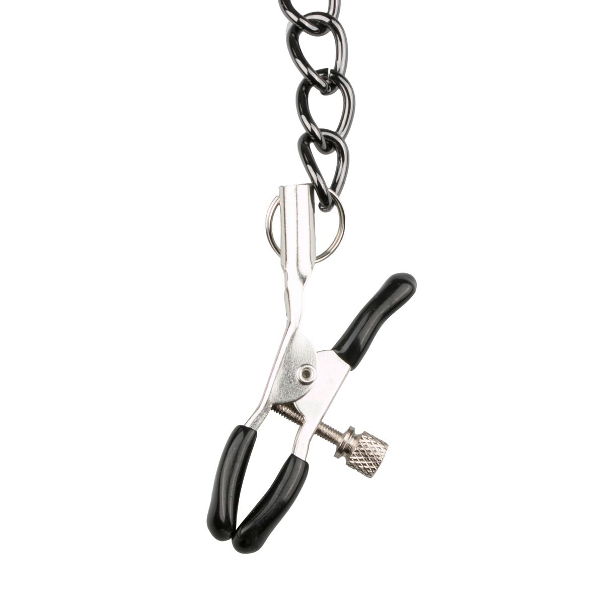 Easytoys Fetish Collection - Leather Collar with Nipple Chains Zwart (1 stuk) - image 4
