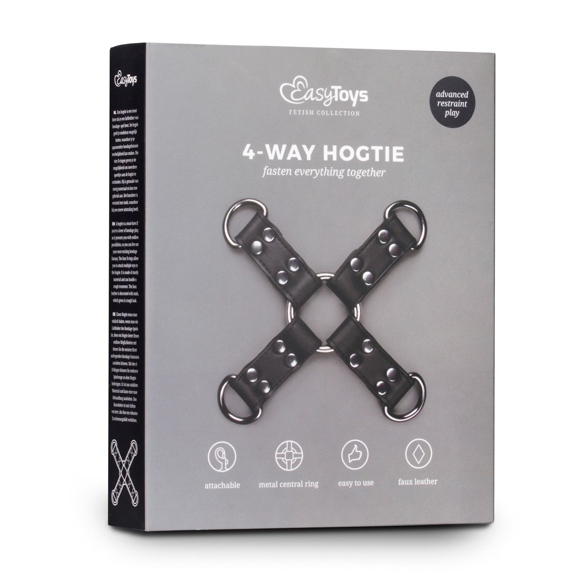 Easytoys Fetish Collection - Leather Hogtie Zwart (1 stuk) - image 3