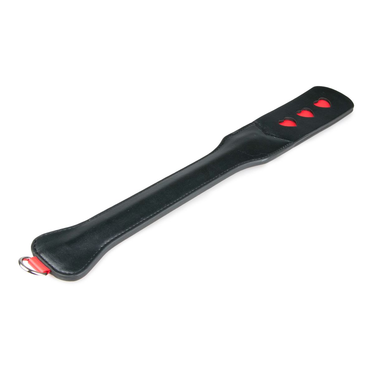 Easytoys Fetish Collection - Long Leather Paddle with Heart Zwart (1 stuk) - image 3