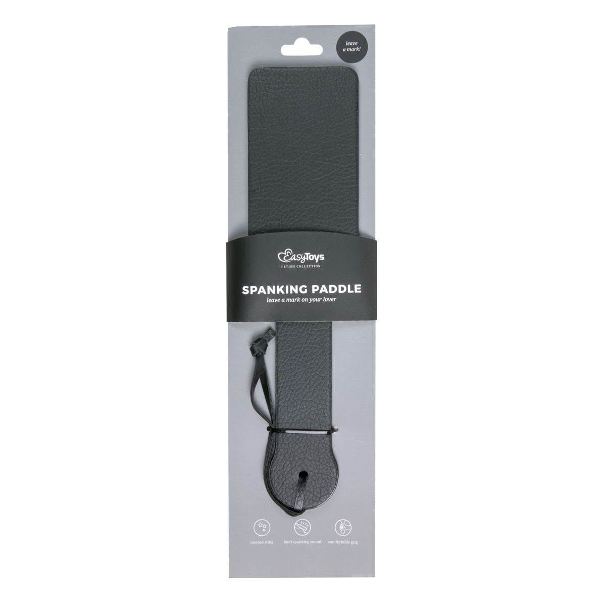 Easytoys Fetish Collection - PU Leather Paddle Zwart (1 stuk)