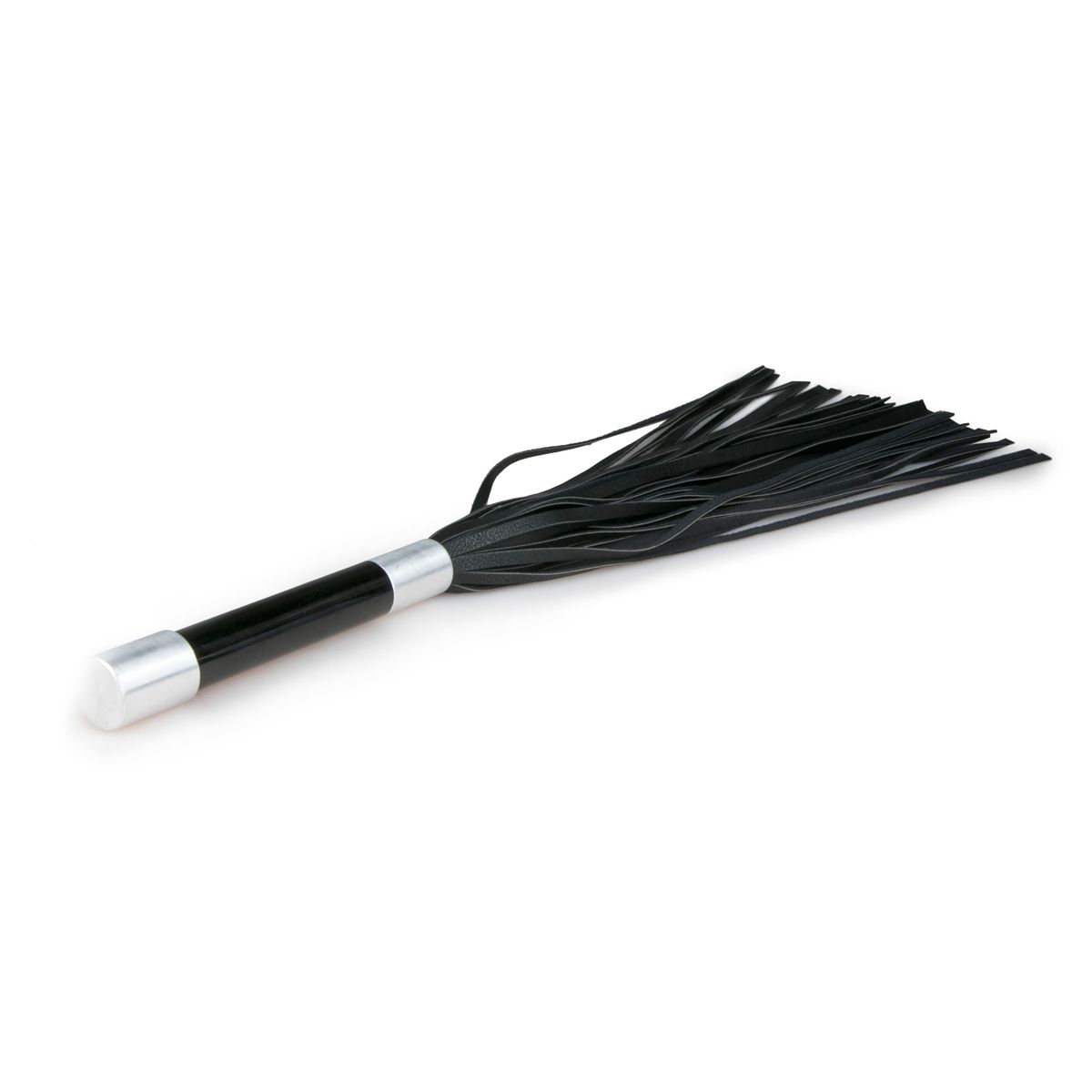 Easytoys Fetish Collection - Long Flogger with Metal Grip Zwart (1 stuk) - image 3