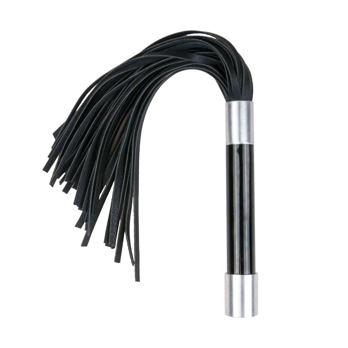 Easytoys Fetish Collection - Flogger with Metal Grip Zwart (1 stuk)