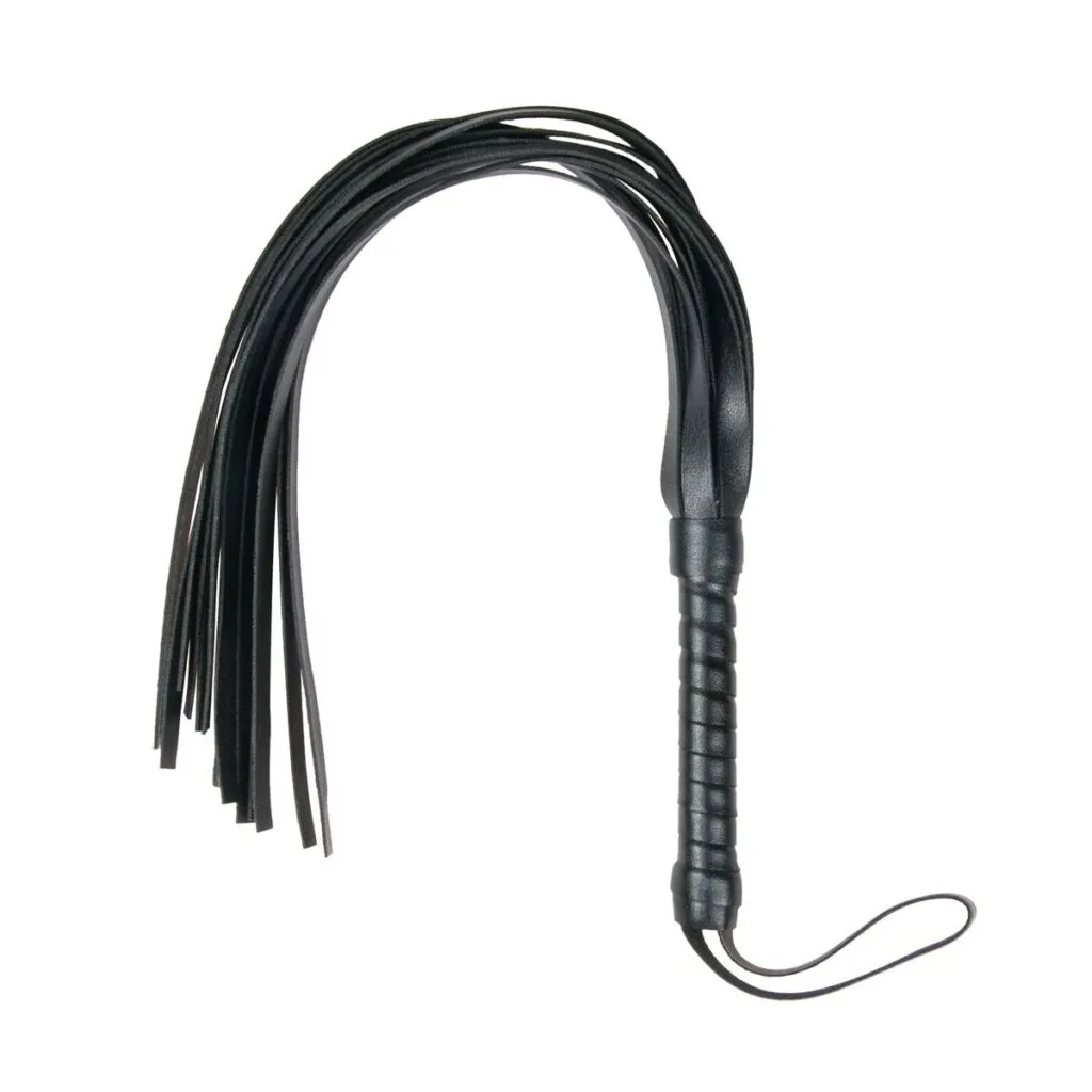 Easytoys Fetish Collection - Small Leather Flogger Zwart (1 stuk)