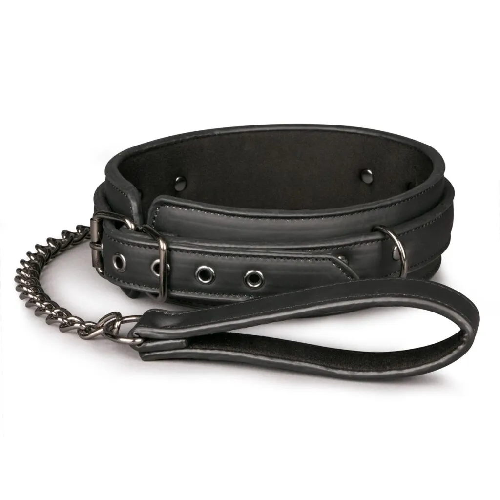 Easytoys Fetish Collection - Fetish Collar with Leash Zwart (1 stuk)