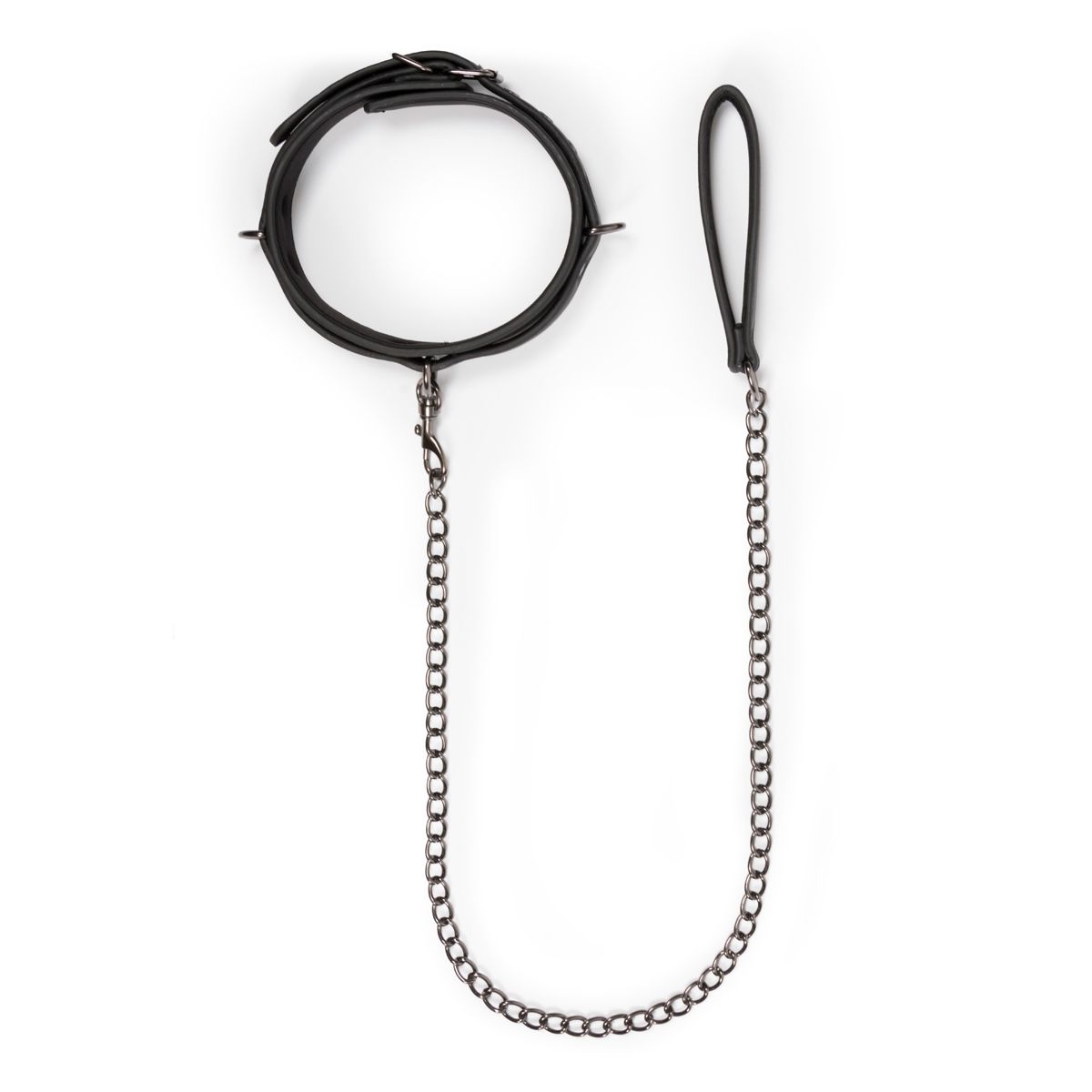 Easytoys Fetish Collection - Fetish Collar with Leash Zwart (1 stuk) - image 2