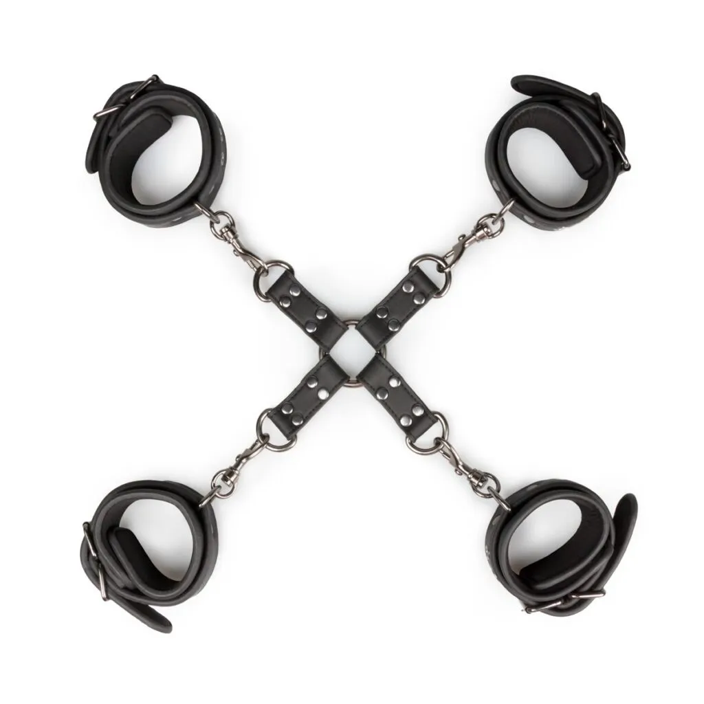 Easytoys Fetish Collection - Hogtie with Hand- and Ankle Cuffs Zwart (1 stuk)
